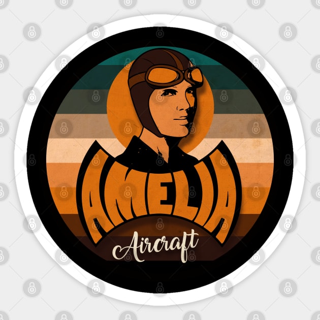 Amelia Aircraft Sticker by CTShirts